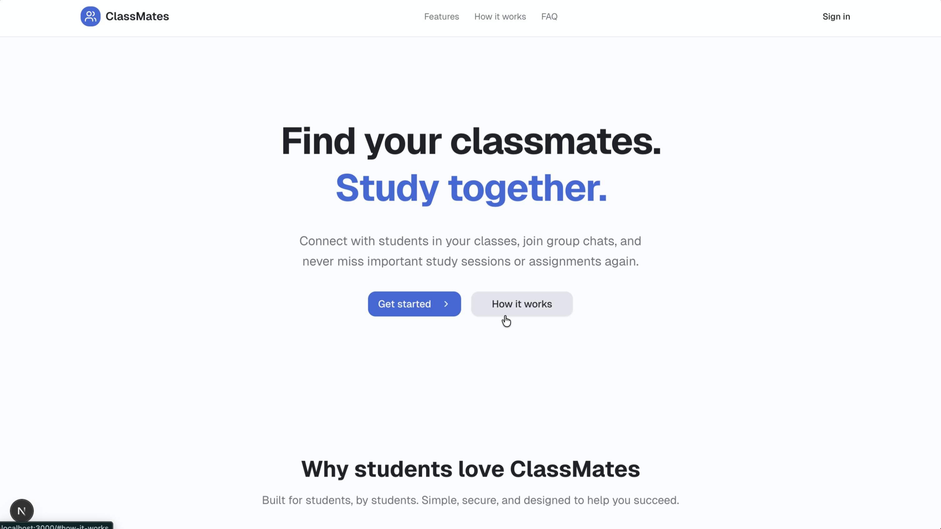 ClassMates (In-progress)